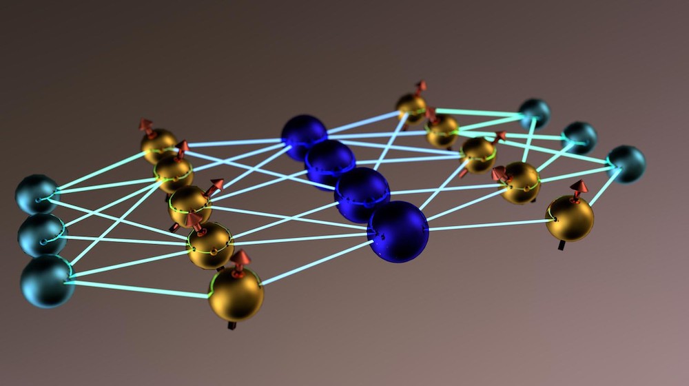 Illustration du réseau neuronal utilisé pour prédire l’état d’un système quantique ouvert. Crédit: A. Nagy et A. Anelli (EPFL)